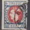 ROMANIA 1869 LP 29 b REGELE CAROL I CU FAVORITI VALOAREA 50 BANI STAMPILAT GIURGIU