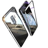 Cumpara ieftin Husa Samsung Galaxy S9 Magnetica Black, Elegance Luxury Perfect Fit cu spate de sticla securizata premium, MyStyle