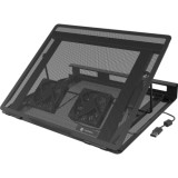 Stand Cooler notebook NATEC TERN 2 PLUS, pana la 17 inch, 2 ventilatoare, Negru