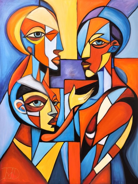 Tablou abstract intitulat &quot;Egos 13&quot;