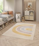 Cumpara ieftin Covor Camera Copii Premium Belgian Model Cancun 18437-865, Marime 80 x 150 cm, Bej, Inaltime Fir 7 mm, Antialergic, Polipropilena, Gradinita, Cresa, L