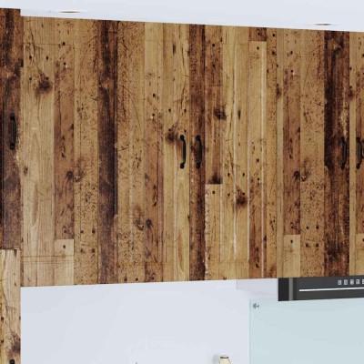 vidaXL Dulap suspendat de bucătărie Lemn Vechi 80 x 31 x 100 cm 885153 foto