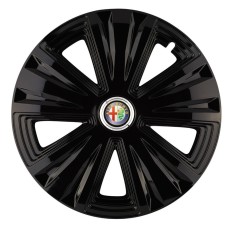 Set 4 capace roti Glory negru R14 pentru gama auto Alfa Romeo