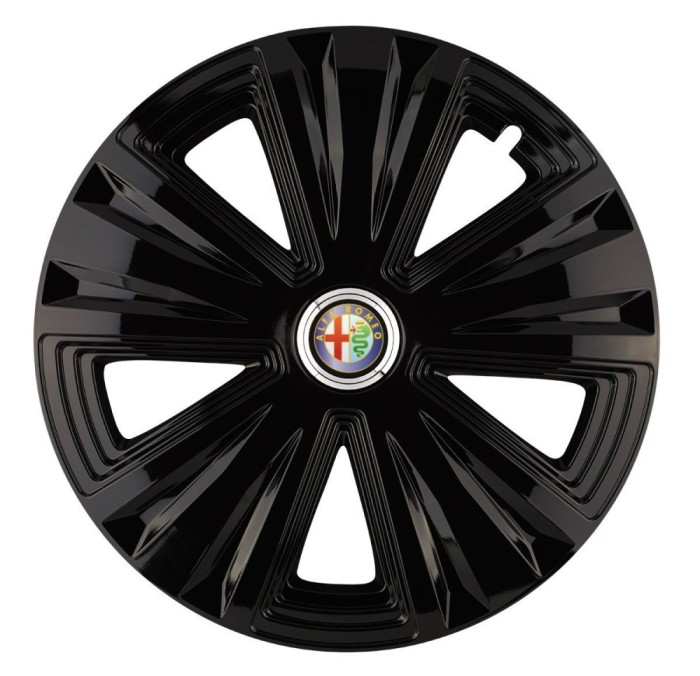 Set 4 capace roti Glory negru R14 pentru gama auto Alfa Romeo