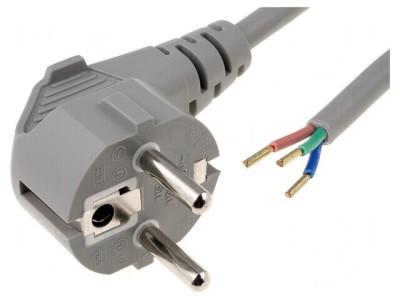Cablu Electric 3x1,5mm2 cu Ștecăr &amp;icirc;n Unghi PVC foto