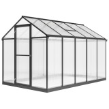 Outsunny Seră de grădină din aluminiu și policarbonat, cu ferestre superioare reglabile 303x183x195cm transparent | Aosom Romania