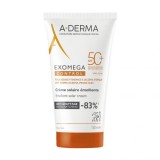 Cremă de protecție solară pentru față și corp, A-Derma Exomega Control, SPF50+ 150 ml