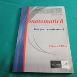 MATEMATICĂ *TEZE PENTRU MATEMATICĂ /CLASA A VIII-A * C. ANGELESCU *15