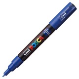 Marker UNI PC-1M Posca 0.7 mm,varf rotund,albastru