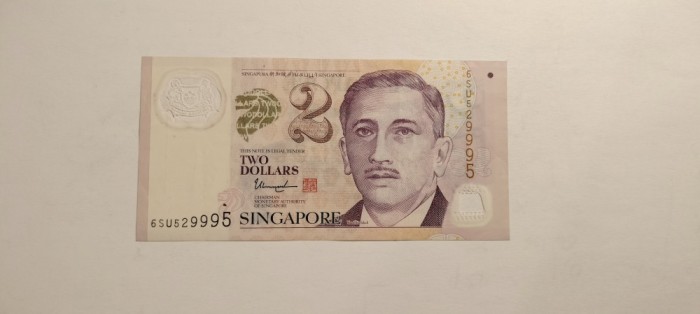 Bancnota 2 dolari Singapore