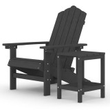 Cumpara ieftin Scaun de gradina Adirondack cu masa, antracit, HDPE