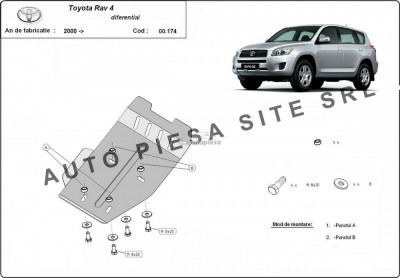 Scut metalic diferential Toyota Rav4. fabricata in perioada 2000 - 2006 APS-00,174 foto