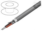 Cablu ecranat 2x20AWG folie Al-PET PVC gri 300V 305m CPR Eca