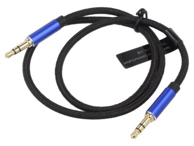 Cablu Audio Jack 3,5mm 3pin 0,5m Negru foto