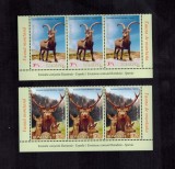 Emisiune comuna Romania - Spania 2012 Triptic 2 buc 3,10 lei MNH Fauna montana, Nestampilat