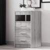 VidaXL Dulap cu sertar, sonoma gri, 40x50x76 cm, lemn prelucrat 815094