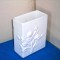 Vaza paralelipipedica ceramica emailata -Trandafiri basorelief- Made in Portugal