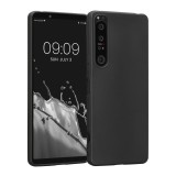 Husa Kwmobile pentru Sony Xperia 1 IV, Silicon, Negru, 58661.01, Carcasa