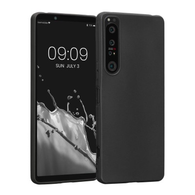 Husa Kwmobile pentru Sony Xperia 1 IV, Silicon, Negru, 58661.01 foto