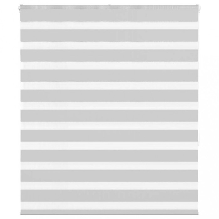 Jaluzea tip zebra gri deschis lățime țesătură 115,9cm poliester