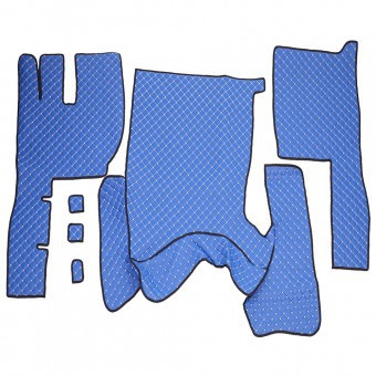 SET COVORASE PIELE ECOLOGICA TRUCK UMBRELLA PENTRU VOLVO FH12 2005-2011 MANUAL ALBASTRU TIP 1 foto