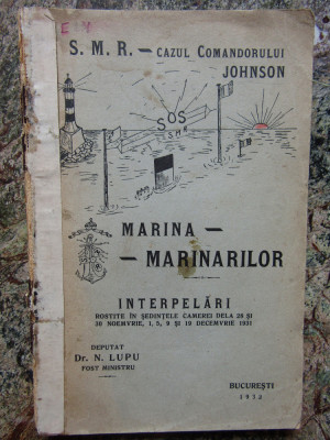 MARINA - MARINARILOR - CAZUL COMANDORULUI JOHNSON - N. LUPU foto