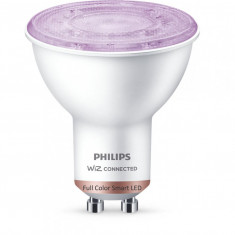 Bec LED RGB inteligent Philips Spot , Wi-Fi, Bluetooth, GU10, 4.7W (50W), 345