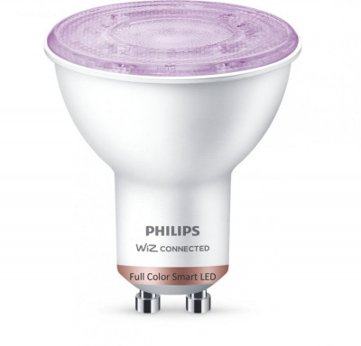 Bec LED RGB inteligent Philips Spot , Wi-Fi, Bluetooth, GU10, 4.7W (50W), 345 foto