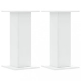 Cumpara ieftin Suporturi difuzoare, 2 buc., alb, 30x30x60 cm, lemn prelucrat