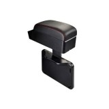 Cotiera Auto Universala Piele Eco Neagra Cusatura Rosie Ajustabila ALM Accesorii Interior