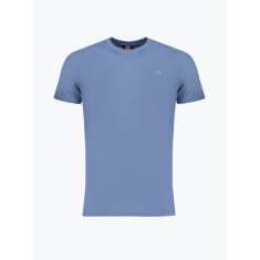 Tricou barbati cu decolteu la baza gatului din bumbac, Albastru inchis (Marime: