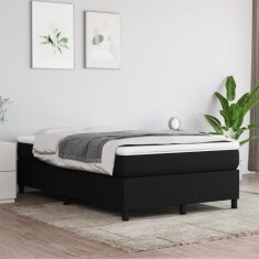 vidaXL Cadru de pat fără saltea, negru, 120x200 cm, textil foto