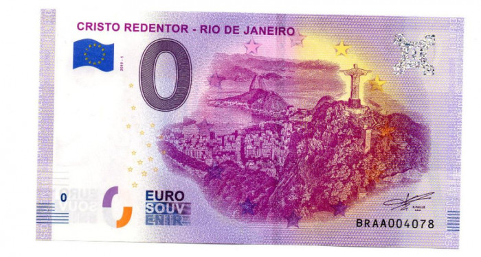 BRAZILIA 2019 0 EURO SOUVENIR, Rio de Janeiro, UNC