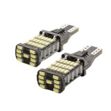 Set 2 becuri LED pentru iluminat interior/portbagaj Carguard, 5 W, 12 V, 450 lm, T10, Alb