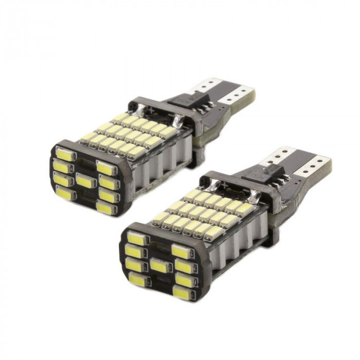 Set 2 becuri LED pentru iluminat interior/portbagaj Carguard, 5 W, 12 V, 450 lm, T10, Alb