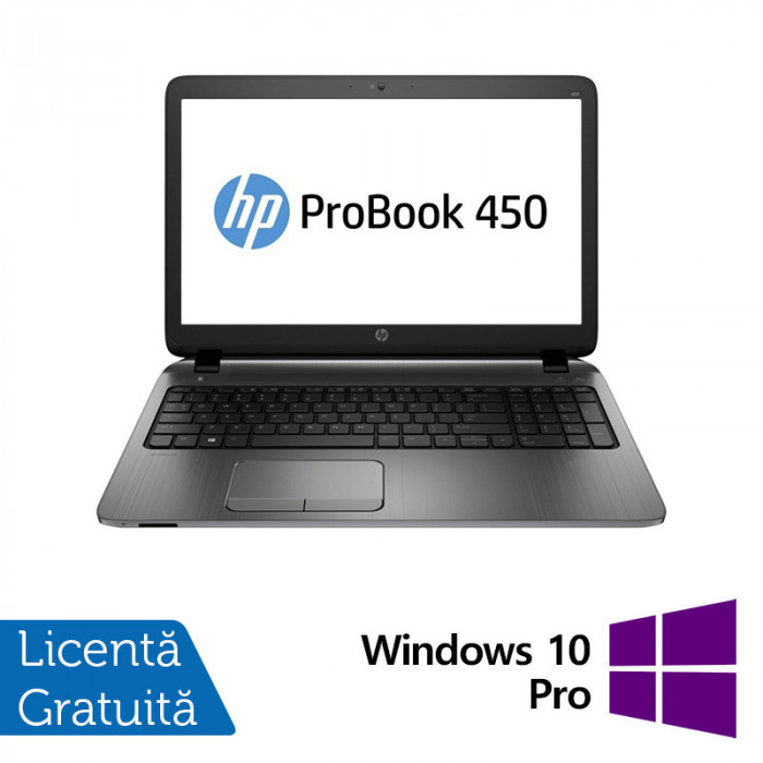 Laptop Refurbished HP ProBook 450 G2, Intel Core i5-5200U 2.20GHz, 8GB DDR3, 256GB SSD, 15.6 Inch HD, Webcam + Windows 10 Pro NewTechnology Media