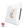 Priza Inteligenta cu Protocol Zigbee si Monitorizare Consum cu Rama Din Sticla LUXION SmartElectro IntelligentHouse