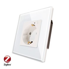 Priza Inteligenta cu Protocol Zigbee si Monitorizare Consum cu Rama Din Sticla LUXION SmartElectro IntelligentHouse