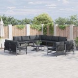 Cumpara ieftin Set de canapele pentru grădină 11 pcs Antracit Oțel