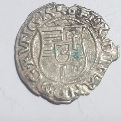 Ungaria 1 denar 1556 KB argint Ferdinand l foto