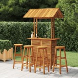 VidaXL Set mobilier de bar de grădină, 5 piese, lemn masiv de acacia