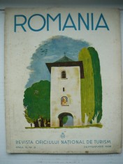 ROMANIA - REVISTA OFICIULUI NATIONAL DE TURISM - an III, nr 11, septemvrie 1938 foto