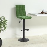 vidaXL Scaun de bar, verde &icirc;nchis, catifea
