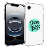 Husa antisoc pentru iphone 16e, airbag pro, clear, dream big