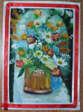 Tablou original, ulei pe panza (canvas) - Flori de vara, Altul