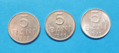 Moneda veche Lot x 3 piese ani diferiti 5 Bani 1963, 1966 &amp;amp; 1975 foto