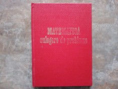 Constantin Carbunaru &ndash; Matematica. Culegere de probleme pentru clasele IV-VIII, 1990