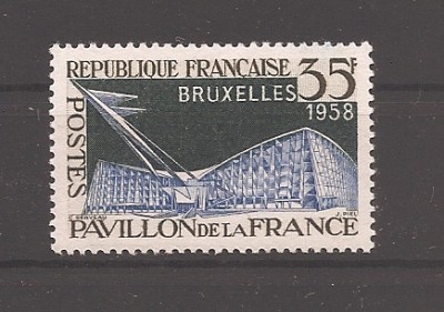Franta 1958 - Expozitia Internationala de la Bruxelles, MNH foto