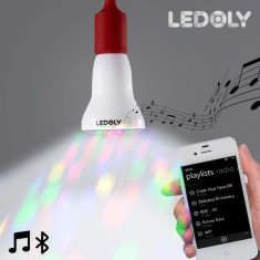 Bec LED Multicolor Bluetooth cu Difuzor Ledoly C1000 foto