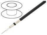 Cablu Coaxial RG223U Negru 5,2mm PVC Cupru